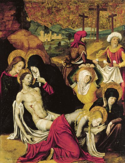 De Graflegging van Christus, of Pieta van Tanger, door Pietro Cavaro door Pietro Cavaro