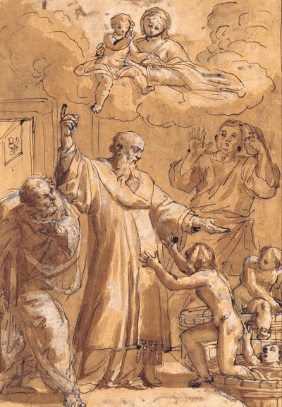 Sint Nicolaas van Bari Wekt Drie Kinderen door Pietro De’ Pietri
