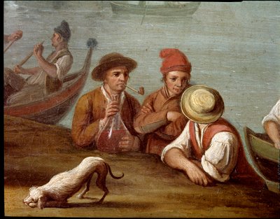 Banketscène in Posillipo (Pausilippe) Napels door Pietro Fabris