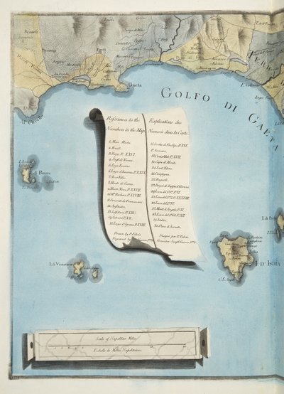 Kaart van de Golf van Gaeta uit 