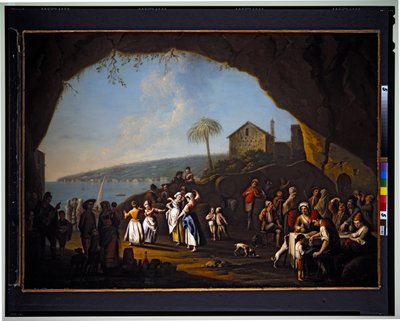 Tarantella in Mergellina, ongedateerd door Pietro Fabris