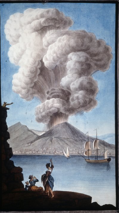 De uitbarsting van de Vesuvius in 1779 door Pietro Fabris