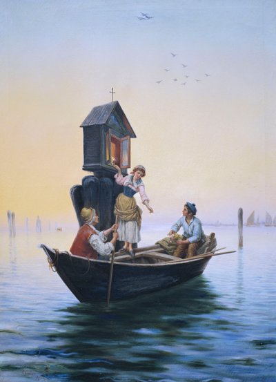 Bij een Venetiaans Heiligdom door Pietro Gabrini