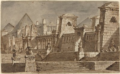 Een Egyptisch Toneelontwerp door Pietro Gonzaga