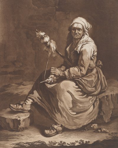 De oude werkende vrouw door Pietro Jacopo Palmieri