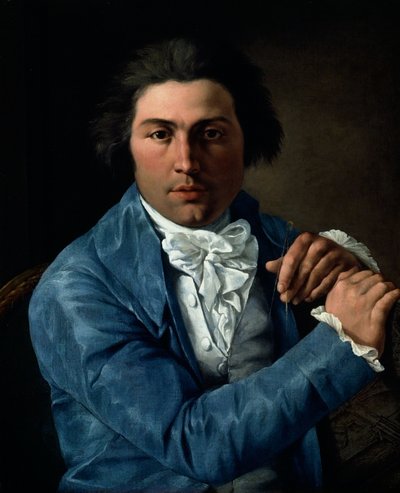 Portret van de architect Giuseppe Valadier, ca. 1795 door Pietro Labruzzi