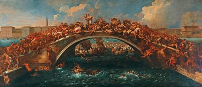 Ponte dei Pugni in Venetië door Pietro Liberi