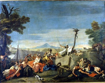 De bronzen slang (18e eeuw), schilderij door Pietro Ligari door Pietro Ligari