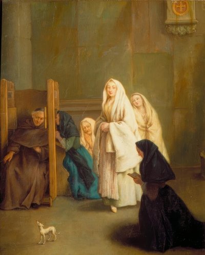 De biecht door Pietro Longhi