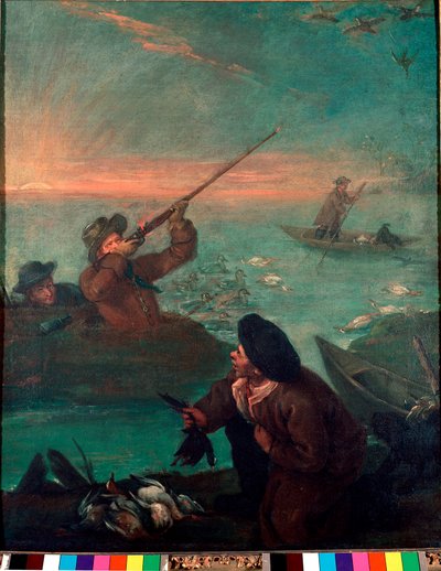 Eendenjacht in de lagune door Pietro Longhi