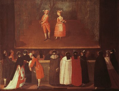 Pauze, van de School van Pietro Longhi door Pietro Longhi