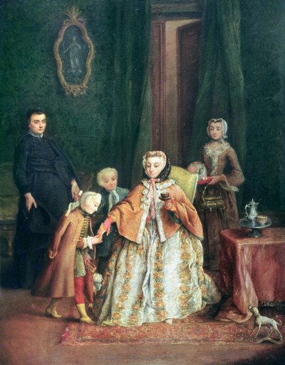 De Hand Kussen door Pietro Longhi
