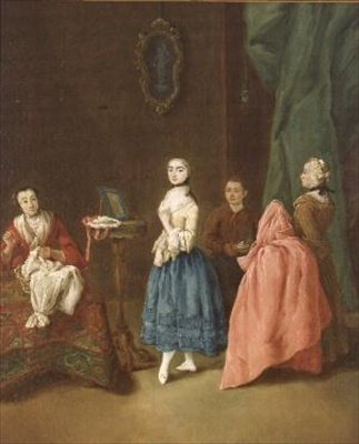 Dame bij de Kleermaker door Pietro Longhi