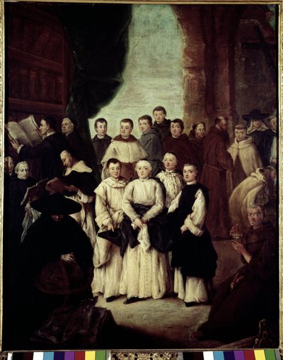 De Broederschap van Venetië (La frateria di Venezia) door Pietro Longhi