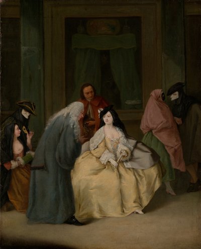 De ontmoeting, ca. 1746 door Pietro Longhi