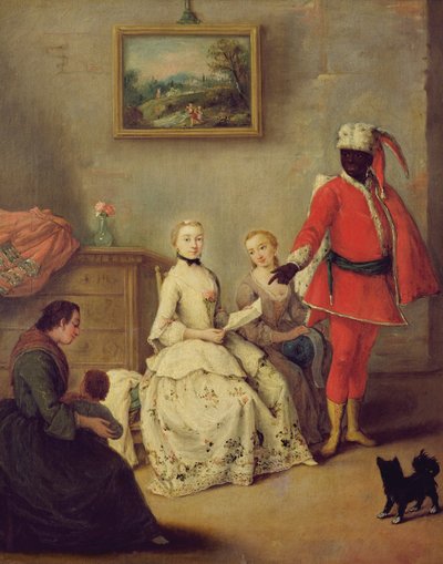 De brief van de Moor (post restauratie) door Pietro Longhi