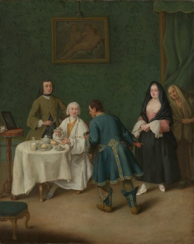 De Verleiding, 1746 door Pietro Longhi