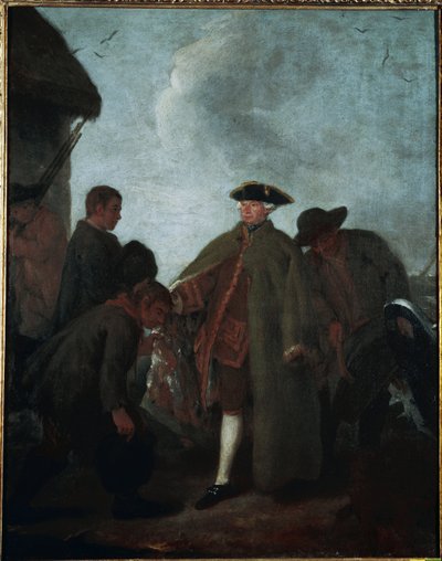 De jacht in de vallei: de aankomst van de meester door Pietro Longhi