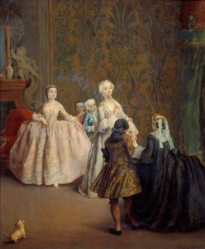 De presentatie door Pietro Longhi