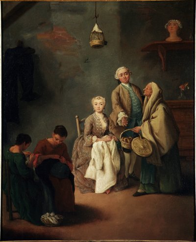 De school van werk door Pietro Longhi