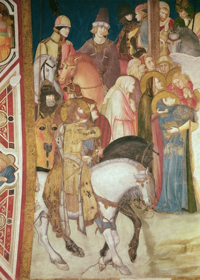Detail van Calvarie (detail) door Pietro Lorenzetti