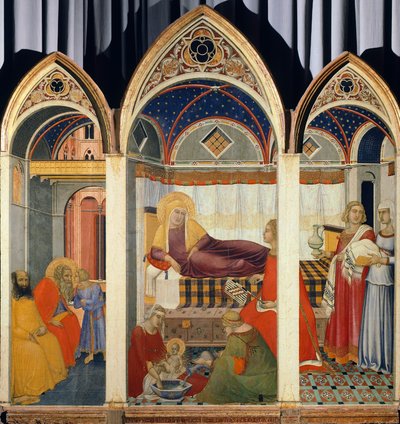 Geboorte van de Maagd door Pietro Lorenzetti