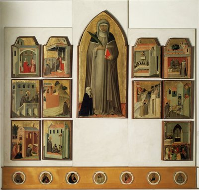 Polyptiek van het leven van Beata Umilta door Pietro Lorenzetti