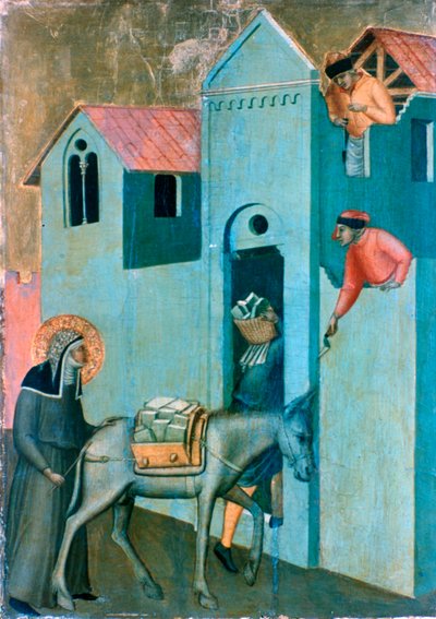 De gezegende nederigheid en elf verhalen uit haar leven (detail) door Pietro Lorenzetti