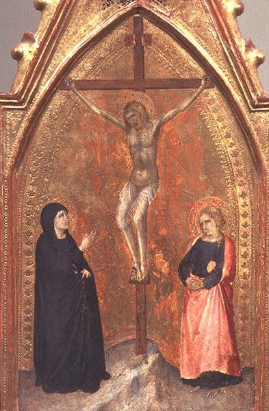 De kruisiging met de Maagd Maria en Johannes de Theoloog, ca. 1330 door Pietro Lorenzetti
