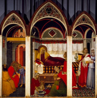 Drieluik van de Geboorte van de Maagd door Pietro Lorenzetti