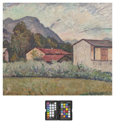 Landschap door Pietro Marussig