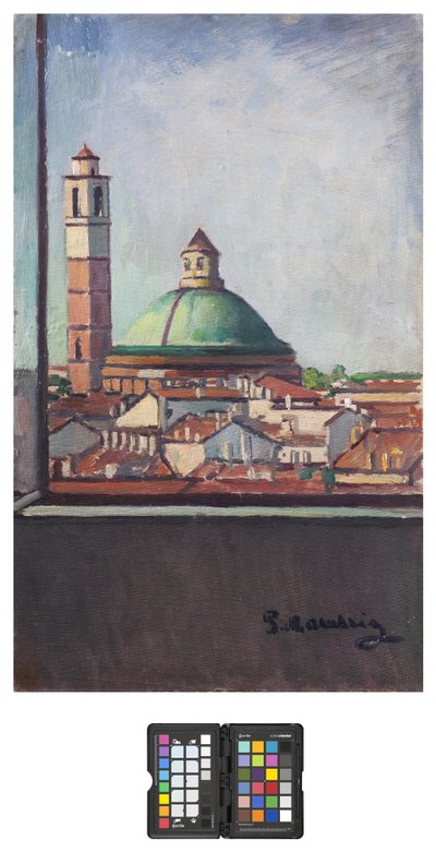 San Carlo-koepel in Milaan, 1928 door Pietro Marussig