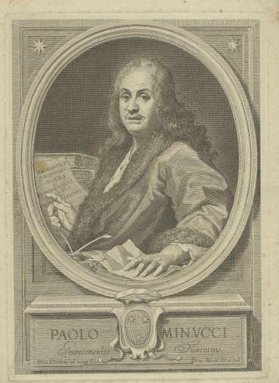 Portret van de dichter Paolo Minucci 1606-1695, 1720s door Pietro Masini