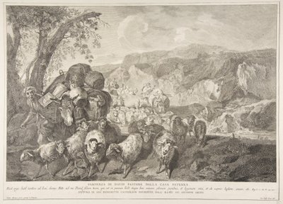 Vertrek van David de Herder uit het Huis van Zijn Vader, 1743-63 door Pietro Monaco