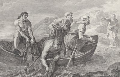 De roeping van Sts Peter en Andrew, 1730-50 door Pietro Monaco