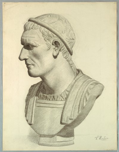 Borstbeeld van een Romeinse senator (weergave van een gipsafgietsel) door Pietro Montana