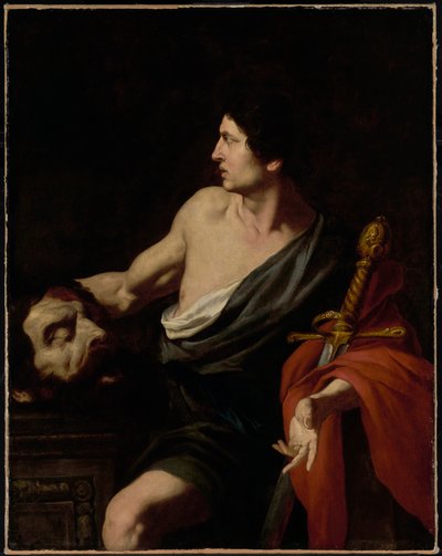 David met het hoofd van Goliath door Pietro Novelli