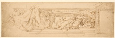 Allegorie van de eeuwigheid met de wapens van de Medici door Pietro Paolo Baldini