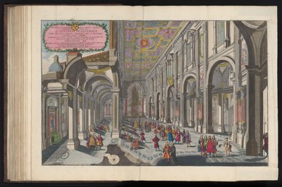 Gezicht in het interieur van de Sint-Jan van Lateranen te Rome door Pietro Paolo Girelli