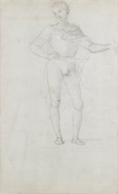 Studie voor een figuur in een Aanbidding der Wijzen door Pietro Perugino