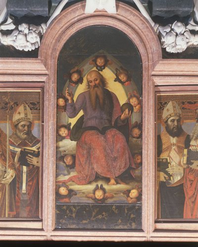 Polyptiek met Zegenende Eeuwige Vader door Pietro Perugino