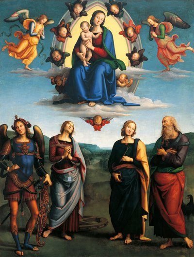 Madonna in Glorie, ca. 1500-1501 door Pietro Perugino