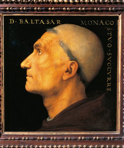 Portret van monnik Balthazar van de abdij van Vallombrosa, door Pietro Perugino door Pietro Perugino