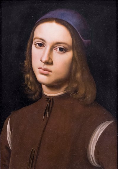 Portret van een jonge man door Pietro Perugino