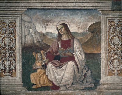 Sint-Mattheüs de evangelist door Pietro Perugino