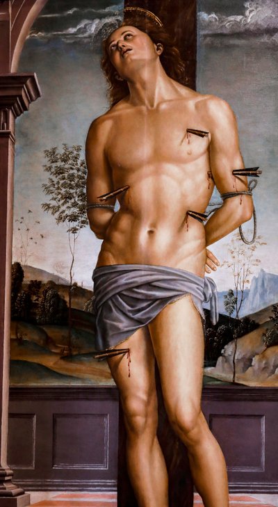 Sint Sebastiaan na 1490 door Pietro Perugino