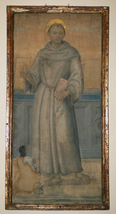Sint Antonius van Padua en Bartolomeo di Maraglia uit Perugia, circa 1512, geschilderd door Pietro Vannucci, bekend als Perugino, Umbrië, Italië door Pietro Perugino