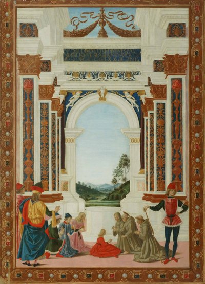 Het Genezende Wonder van Sint Bernardus, ca. 1473 door Pietro Perugino