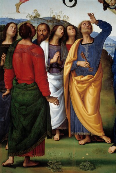 De hemelvaart van Christus (detail) door Pietro Perugino