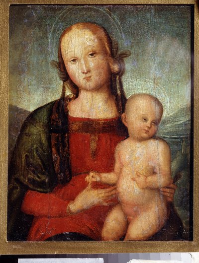 Maagd en kind door Pietro Perugino